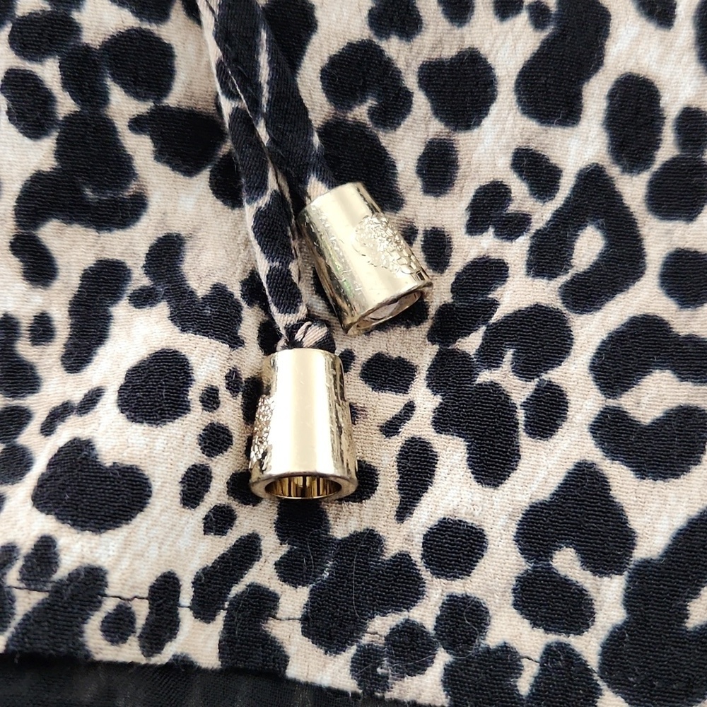 Vince Camuto Animal Print Faux Wrap Dress Women's Size 10 Long Sleeve Tie Waist - Picture 7 of 12